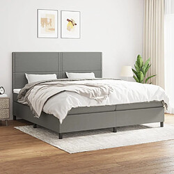 Maison Chic Lit Adulte - Lit simple Lit à sommier tapissier avec matelas moelleux - Meuble de Chambre - Gris foncé 200x200cm Tissu -MN32186