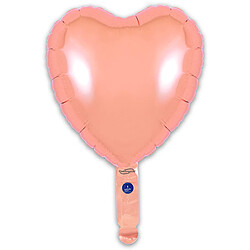 Ballon coeur or rose 23 cm