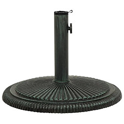 vidaXL Socle de parasol Vert 45x45x30 cm Fonte