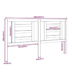 Acheter vidaXL Tête de lit Blanc 166x4x100 cm Bois de pin massif