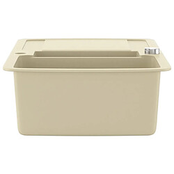 Acheter vidaXL Évier de cuisine Granit Double lavabo Beige