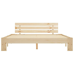 Avis Maison Chic Lit adulte - Lit simple Cadre de lit,Structure du lit Contemporain Bois de pin massif 160 x 200 cm -MN69806