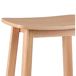 Alterego Tabouret de bar design 'DUMAS' en bois finition naturelle pas cher