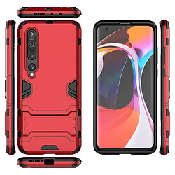 Coque en TPU 2 en 1 avec béquille rouge pour votre Xiaomi Mi 10