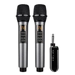 INF Microphone sans fil en pack de 2 / Bluetooth Reverb avec câble port Android Black