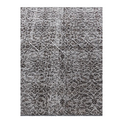 Avis Vidal Tapis de laine 231x124 gris Ultra Vintage