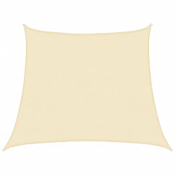 vidaXL Voile d'ombrage 160 g/m² Crème 3/4x3 m PEHD