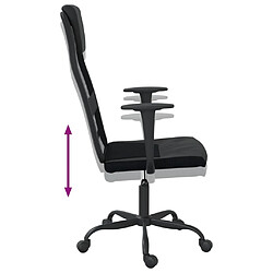 Helloshop26 Chaise fauteuil siège de bureau informatique étude réglable en hauteur noir 02_0024072 pas cher