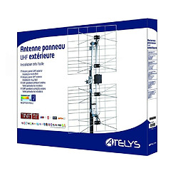 Optex Antenne Panneau UHF Extérieure TNT HD - Gain 15dB, Réception Installation Facile, Nombres d’éléments 2, Connectique F