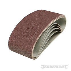 Silverline 5 bandes abrasives corindon 60 x 400 mm Grain 120 - 631839