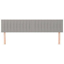 Avis Maison Chic Lot de 2 Têtes de lit design pour chambre - Décoration de lit Gris clair 100x5x78/88 cm Tissu -MN22703