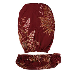 Avis Housse de chaise d'ordinateur de bureau Strand Spandex Slipcover Leaves-Wine Red