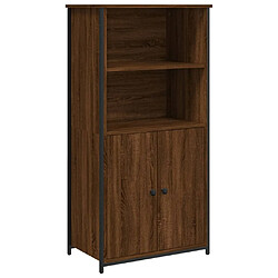 vidaXL Buffet haut chêne marron 62x36x121,5 cm bois d'ingénierie