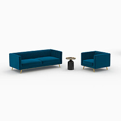 Avis Rendez Vous Deco Pack Gatsby canapé, fauteuil et table basse 4 places