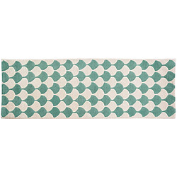 ICONIK INTERIOR Long tapis vintage Ivoire / Vert