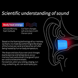 3 Paires De Coussinets D'oreille Universels En Mousse Pour écouteurs Intra-auriculaires Rouges pas cher