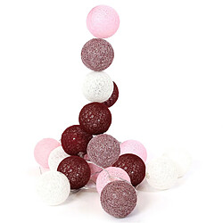 The Home Deco Factory Guirlande Lumineuse Boules dans les Tons Roses LITLI