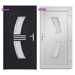 Acheter vidaXL Porte d'entrée anthracite 108x208 cm PVC