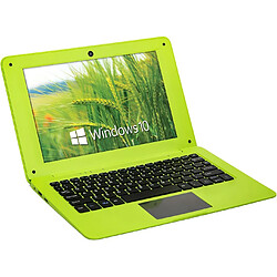 Vendos85 Ordinateur portable Mini 10,1" WINDOW 10 32 Go Ultra Mince et Léger Netbook Intel Quad Core CPU PC HDMI WiFi USB Netflix Youtube (Vert)