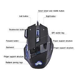 Universal 5500DPI Gaming Wired Gaming Mouse Professional 7 Boutons USB Câble USB LED Gamer Gamer pour ordinateur