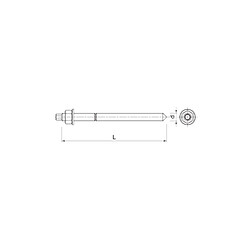 Rawlplug Tige fileté métrique acier classe 58 Rawl RSTUDS RSTUDS10130