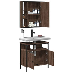 Acheter Maison Chic Armoire de Bain | Ensemble de 2 meubles salle de bain Chêne marron -GKD29653