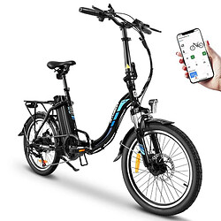 KAISDA K7 Vélo de cyclomoteur électrique pliant 20 * 1,95 pouces Pneu 350W Moteur - Blanc