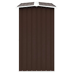 Avis vidaXL Abri de stockage de bois Acier galvanisé 330x92x153 cm Marron