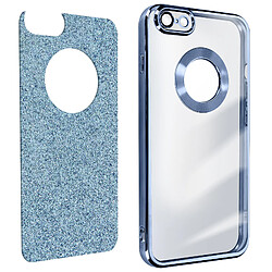 Avizar Coque pour iPhone 6 Plus et 6s Plus Paillette Amovible Série Protecam Spark Bleu