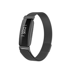 PHONECARE Bracelet Milanese Loop Fermoir Magnétique pour Fitbit Inspire 2 - Noir