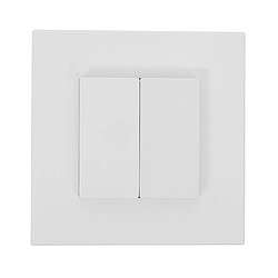 Ledkia Module Double Obturateur avec Plaque PC Modern Blanc