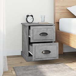 Avis Maison Chic Table de chevet,Table de Nuit,Meuble de Rangement gris béton 39x39x47,5 cm bois d'ingénierie