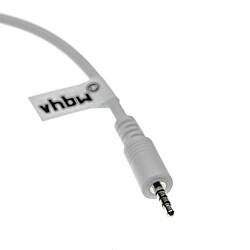 vhbw Câble de chargement USB compatible avec Harman Kardon Premium BT écouteurs - USB 2.0 de type A à prise jack de 2,5 mm, blanc, 20,5 cm