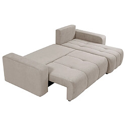 Bestmobilier Nicole - canapé d'angle réversible 4 places convertible avec coffre en tissu pas cher