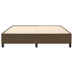 Acheter vidaXL Cadre de lit sans matelas marron foncé 160x200 cm tissu