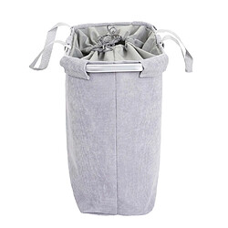 Acheter Decoshop26 Panier à linge corbeille avec cordon de serrage 2 compartiments 54x52x32cm 89L gris 04_0001295