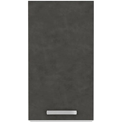 Cstore Meuble haut 1 porte battante - Gris mat - L 40 x P 31,6 x 72 cm - LASSEN