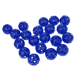 Avis 20 pièces de boules de golf en plastique perforées Perforated Practice Training Ball Blue