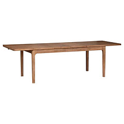 Pegane Table à manger en bois d'acacia coloris beige moyen - Longueur 180 x Profondeur 90 x Hauteur 76 cm