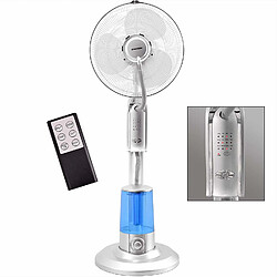 Syntrox Germany ventilateur sur pied avec rafraichisseur d'air et humidificateur 75W blanc gris