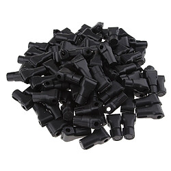 100Pcs Crochet Arrêt Verrouillage Sécurité Verrouillage Cadenas Antivol Verrou Noir 5 mm