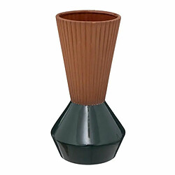 Vase Bicolore Déco Alicante 25cm Vert & Terracotta