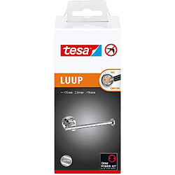 tesa® Luup Stockeur papier toilette, métal chromé, adhésif, technologie sans percer, 50mm x 175mm x 70mm