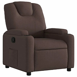 Maison Chic Fauteuil inclinable,Fauteuil luxe de relaxation Marron foncé Tissu -MN26903