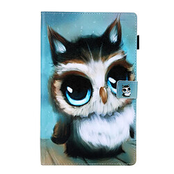 Etui en PU impression de modèle avec porte-carte hibou pour votre Samsung Galaxy Tab A 10.1 (2019) T510 T515