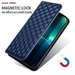 Etui en PU + TPU motif à losanges avec support, bleu pour votre Vivo S10e/V23e 5G/V23e 4G