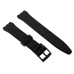 Avis Bande de bracelet de montre en caoutchouc de silicone de 17mm bandes de montre imperméables noires