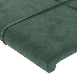 Maison Chic Tête de lit moderne avec oreilles pour chambre - Décoration de lit Vert foncé 103x16x118/128 cm Velours -MN23482 pas cher