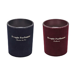 The Home Deco Factory Bougie parfumée 10 x 12.5 cm Velours (Lot de 2).