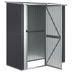 Helloshop26 Abri de jardin cabane cabanon maison de stockage remise extérieur hangar outils robuste 180,5 x 97 x 209,5 cm acier galvanisé anthracite 02_0022182